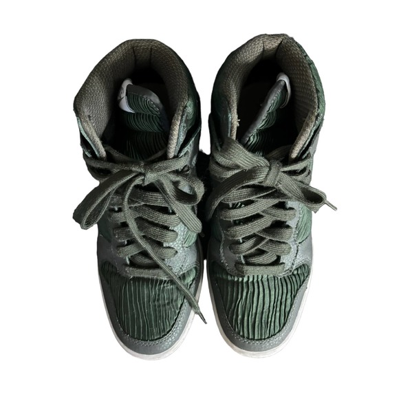 Nike Dunk Sky Hi Wedge Sneakers Green 5.5 - Picture 5 of 8